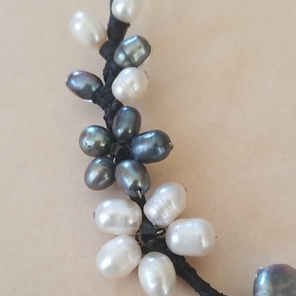 Handmade Wire Wrapped Freshwater Pearl Necklace - Picture 4 of 8